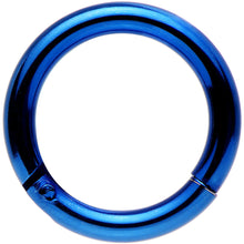 Load image into Gallery viewer, 14G 5/16 Blue Anodized Hinged Segment Ring
