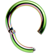 Load image into Gallery viewer, 14G 5/16 Rainbow Anodized Hinged Segment Ring
