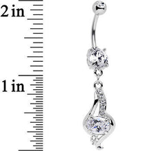 Load image into Gallery viewer, Clear Gem Fancy Fun Dangle Belly Ring Created with Crystals
