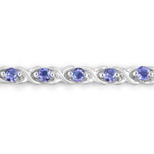 Load image into Gallery viewer, 0.91 Carat Genuine Tanzanite .925 Sterling Silver Bracelet