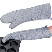 Load image into Gallery viewer, 58cm Oven Gloves Long Oven Mitt Kitchen Glove BBQ Heat-resistant Cotton Cooking Barbecue Baking Tools Kitchen Accessories Heat Resistant Cooking Oven Gloves Can be Used for Grilling Cooking BBQ
