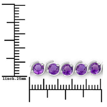 Load image into Gallery viewer, 2.64 Carat Genuine Amethyst .925 Sterling Silver Bracelet