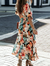 Load image into Gallery viewer, Floral Half Sleeve Dress Classic & Elegant Everyday Style Dress Timeless Dress For Summer