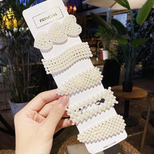 Load image into Gallery viewer, 5/8PCS/Set Women Girls Elegant Imitation Pearls Geometric Hairpins Sweet Hair Ornament Clips Barrettes Gorgeous Fashion Hair Accessories For Women