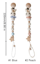 Load image into Gallery viewer, Modern Handmade Pacifier Chain Baby Teething Chains Crochet Rabbit Panda Beads Wooden Clips Wood Tiny Rod For Kids