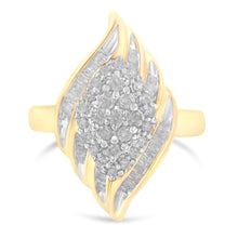 Load image into Gallery viewer, 10K Yellow Gold Diamond Cocktail Ring (3/4 Cttw, I-J Color, I2-I3 Clarity) - Size 8