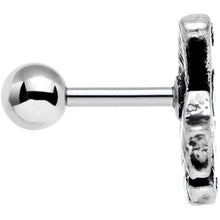 Load image into Gallery viewer, 16G 1/4 Clear Gem Moon and Star Left Tragus Cartilage Earring