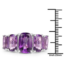 Load image into Gallery viewer, 11.10 Carat Genuine Amethyst .925 Sterling Silver Ring