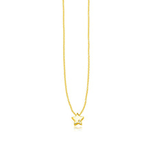 Load image into Gallery viewer, 14k Yellow Gold Polished Star Necklace with Diamond