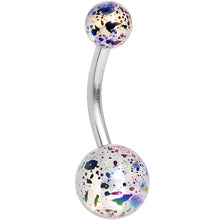 Load image into Gallery viewer, Clear Acrylic Big Bottom Ball Color Splash Basic Belly Ring