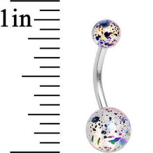 Load image into Gallery viewer, Clear Acrylic Big Bottom Ball Color Splash Basic Belly Ring