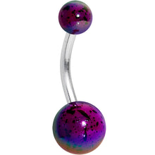 Load image into Gallery viewer, Purple Acrylic Big Bottom Ball Color Splash Basic Belly Ring