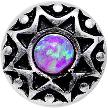 Load image into Gallery viewer, 16G 1/4 Pink Faux Opal Star Shine Tragus Cartilage Earring