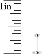 Load image into Gallery viewer, 18G 1/4 Clear 2mm CZ Gem Internally Threaded Cartilage Earring