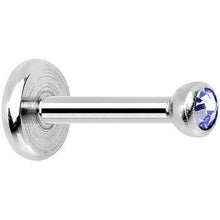 Load image into Gallery viewer, 18G 1/4 Tanzanite 2mm CZ Internally Threaded Cartilage Earring