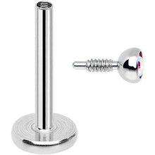 Load image into Gallery viewer, 18G 5/16 Aurora 2mm CZ Internally Threaded Labret Monroe Tragus