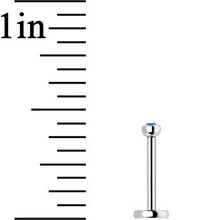 Load image into Gallery viewer, 18G 5/16 Aqua 2mm CZ Internally Threaded Labret Monroe Tragus