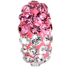 Load image into Gallery viewer, 16G 1/4 Pink and Clear Gem Paved Pink Tragus Cartilage Earring