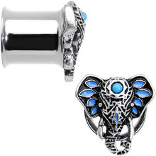 Load image into Gallery viewer, 00G Faux Turquoise Bound for Bali Elephant Tunnel Plug Set