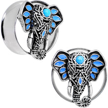 Load image into Gallery viewer, 25mm Faux Turquoise Bound for Bali Elephant Tunnel Plug Set