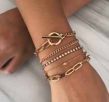 Load image into Gallery viewer, Bohemian Geometric Crystal Multi Layer Bracelets Bangles Charm Adjustable Lasso Bracelet Set For Women Luxury Jewelry Gifts