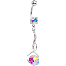 Load image into Gallery viewer, Aurora Gem Teriyaki Twisted Strip Drop Dangle Belly Ring
