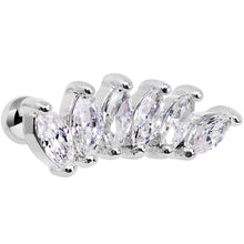 Load image into Gallery viewer, 18G 1/4 Clear Cubic Zirconia Elegant Crown Cartilage Earring