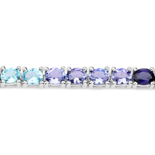 Load image into Gallery viewer, 12.04 Carat Genuine Multi Stone .925 Sterling Silver Bracelet