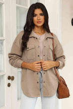 Load image into Gallery viewer, Cloudy Blue Snap-Front Collared Jacket with Pockets Lightweight and Versatile Jacket