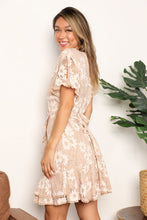 Load image into Gallery viewer, Romantic Floral Sleeve Mini Dress Elegant & Feminine Tie-Waist Dress Simple Elegant Girls Summer Dress