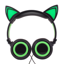 Load image into Gallery viewer, Luxury New Popular Esonstyle Kids Headphones Over Ear with LED Glowing Cat Ears,Safe Wired Kids Headsets 85dB Volume Limited, Food Grade Silicone, 3.5mm Aux Jack, Cat-Inspired Purple Headphones for Girls and Kids