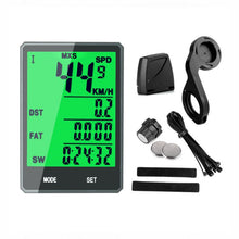 Load image into Gallery viewer, Waterproof Bicycle Computer With Backlight Wireless Wired Bicycle Computer Bike Speedometer Odometer Wireless Bike Computer Waterproof Bicycle Speedometer Support Smart Sensor LCD Backlight Display Automatic Wake-Up