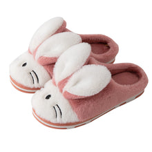 Load image into Gallery viewer, Cartoon Bunny Home Warm Children's Slippers Home Slippers Warm Cute Womans Mens Slipper Winter Shoes New Fashion Casual Fur Plush Slides Winter Slippers For Women House Slippers Fluffy Soft Comfy Fuzzy Slippers Faux Fur Plush Anti-Skid Slippers
