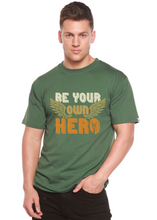 Load image into Gallery viewer, Be Your Own Hero Men's Bamboo Viscose/Organic Cotton Short Sleeve Graphic T-Shirt