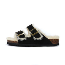 Load image into Gallery viewer, New Cotton Wool Shoes Double Buckle Belt Wool Shoes Indoor Outdoor Wear Warm Slippers Comfy Soft Women Slippers Fur Lined Orthopedic Indoor House Shoes With Adjustable Buckle