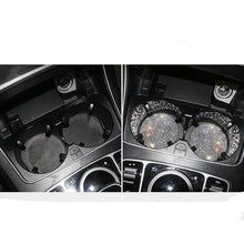 Load image into Gallery viewer, 2PCS Diamond Car Coaster Water Cup Slot Non-Slip Mat Silica Gel Pad Bling Car Coasters Silicone Crystal Car Cup Holder Mat Car Gadget Universal Bling Car Cup Mat Holder Insert Crystal Rhinestone Vehicle Cup Coaster Bling Car Accessories for Woman