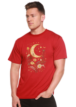Load image into Gallery viewer, Celestial Moon Boho Flowers Vintage Unisex Bamboo/Cotton Graphic T-Shirt