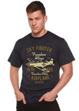 Load image into Gallery viewer, Sky Fighter Spun Bamboo® Men's Bamboo Viscose/Organic Cotton Short Sleeve Graphic T-Shirt