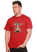 Load image into Gallery viewer, Boho Retro Hippie Mushrooms Natural Unisex Bamboo/Cotton Graphic T-Shirt