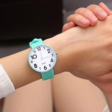 Load image into Gallery viewer, Small Dial Casual Fashion Watch Thin Strap Female Student Silicone Strap Temperament Ladies Watch Fresh Children Clock Casual Quartz Wristwatch With Bezel Case Silicone Band Watch For Women Girls