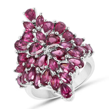 Load image into Gallery viewer, 7.52 Carat Genuine Rhodolite .925 Sterling Silver Ring
