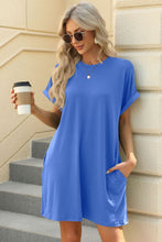 Load image into Gallery viewer, Short Sleeve Mini Dress with Pockets Casual & Stylish Everyday Wear
