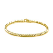 Load image into Gallery viewer, Fancy Weave Bangle in 14k Yellow Gold (3.0mm)