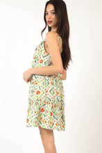 Load image into Gallery viewer, Floral Back Smocked Ruffled Mini Dress – Vibrant Floral Dress, Smocked Mini Dress, Ruffled Dress with Back Detailing, Playful Summer Dress, Feminine Mini Dress, Flirty Ruffled Dress, Boho Floral Dress