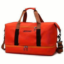 Load image into Gallery viewer, Nylon Duffel Bag for Travel – Large Capacity, Foldable, Shoe Compartment – Men & Women