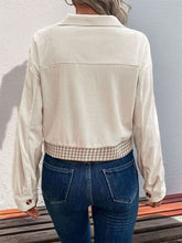 Load image into Gallery viewer, Women's Houndstooth Button-Up Long Sleeve Jacket – Chic & Pocketed Lightweight Outerwear