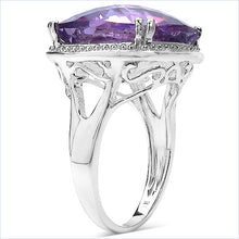 Load image into Gallery viewer, 11.93 Carat Genuine Amethyst .925 Sterling Silver Ring