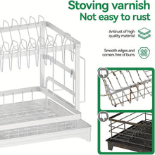 Load image into Gallery viewer, Black Metal Dish Rack – 2-Layer / 3-Layer