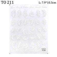 Load image into Gallery viewer, 5D Sweater Nail Sticker Acrylic Engraved Winter Charm Designs Beauty Cloth Christmas Patterns Nails Art Decoration Tools Nail Art Stickers Decor Tip Transfer Nail Decals Sticker For Pretty Girl Self-Adhesive Nail Decals Designer Nail Stickers