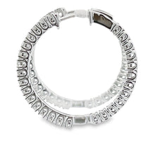 Load image into Gallery viewer, 1.53ct Diamond Hoop Earrings 10KT White Gold